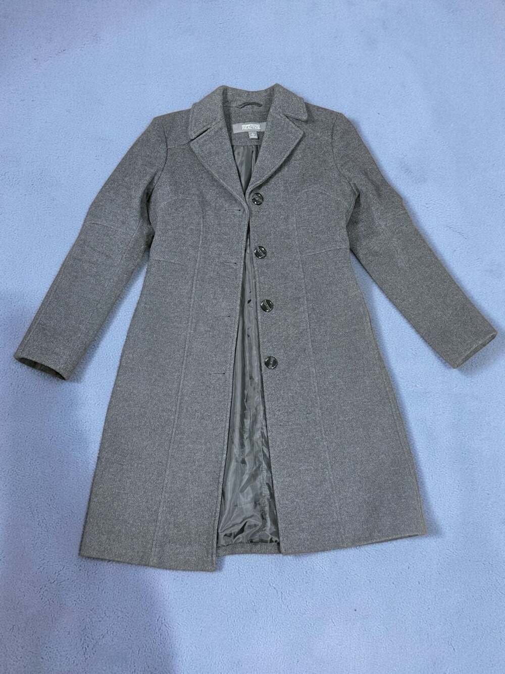 Women’s Kenneth Cole Reaction Grey Wool Blend Coat